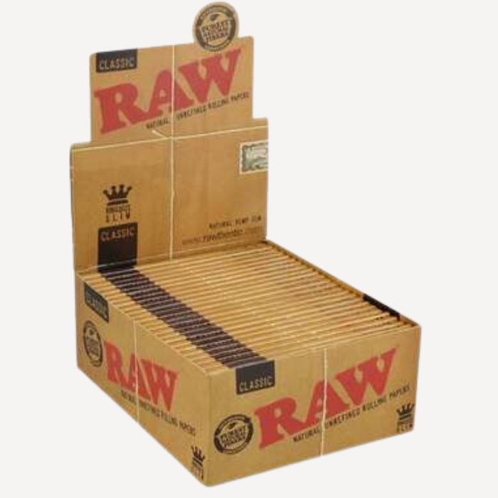 Raw Classic King Size Slim Rolling Papers 50ct New Amsterdam Cafe