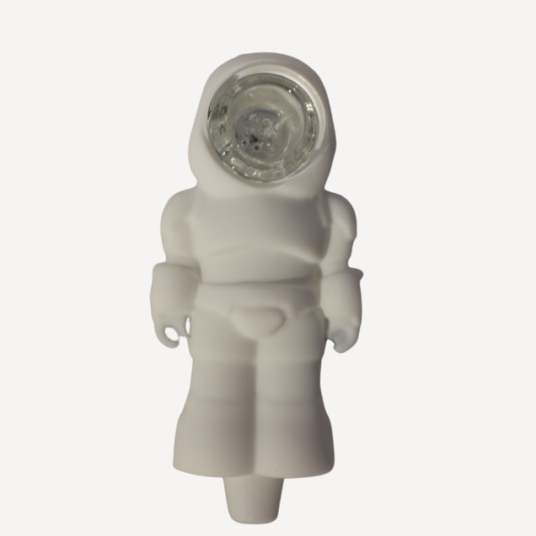 Star Wars Storm Trooper Silicone and Glass Hand Pipe 4" - Image 2